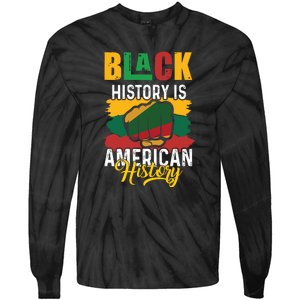 Black History Is American History Black History Month Afro America Tie-Dye Long Sleeve Shirt