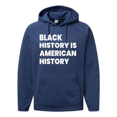 Black History Is American History Gift Performance Fleece Hoodie