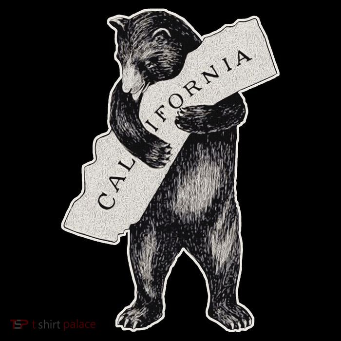 Bear Hug I Love California Art Retro Vintage Cali Bear Flatbill Hat