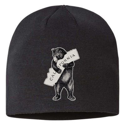 Bear Hug I Love California Art Retro Vintage Cali Bear Sustainable Beanie