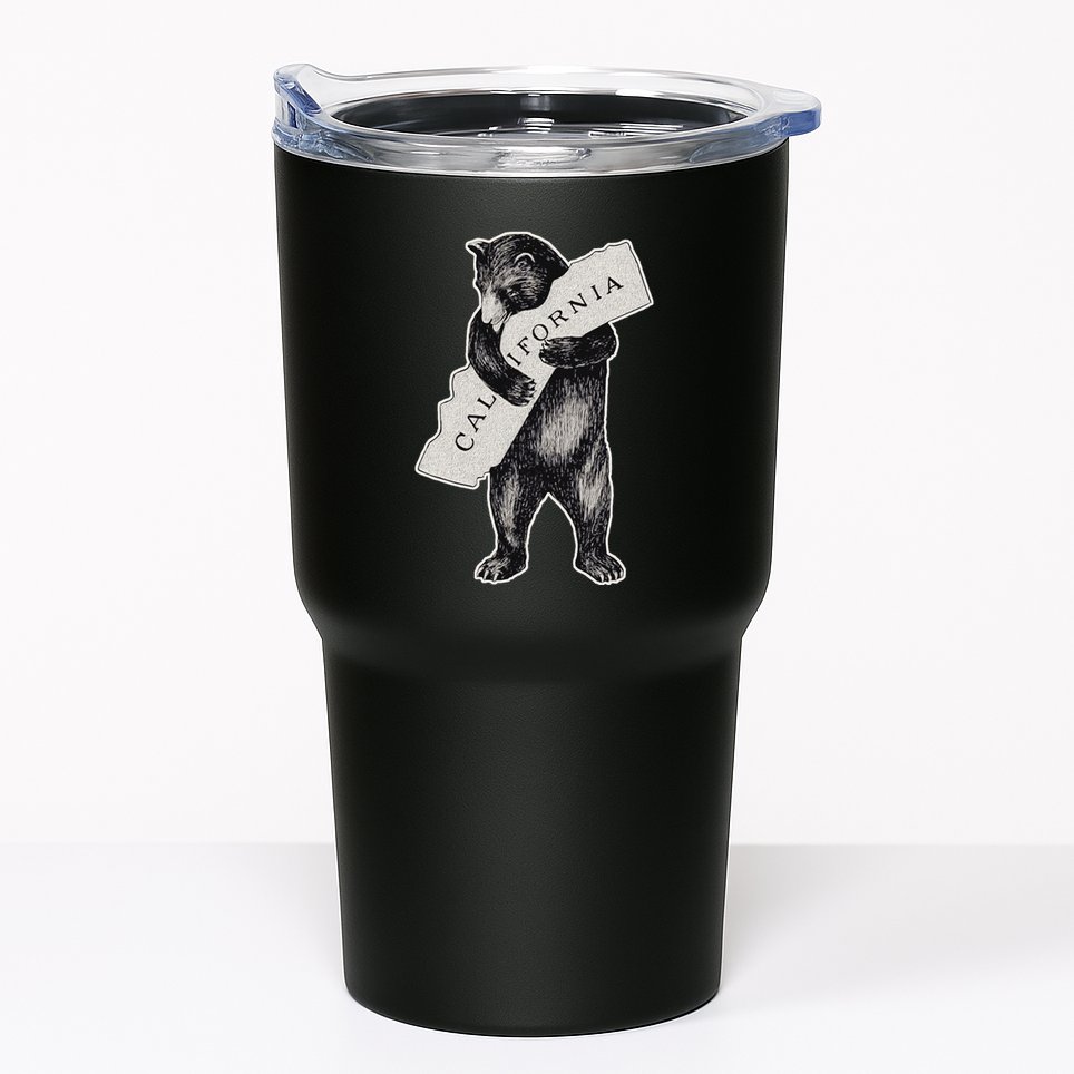 Bear Hug I Love California Art Retro Vintage Cali Bear Tumbler