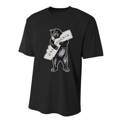 Bear Hug I Love California Art Retro Vintage Cali Bear Youth Performance Sprint T-Shirt