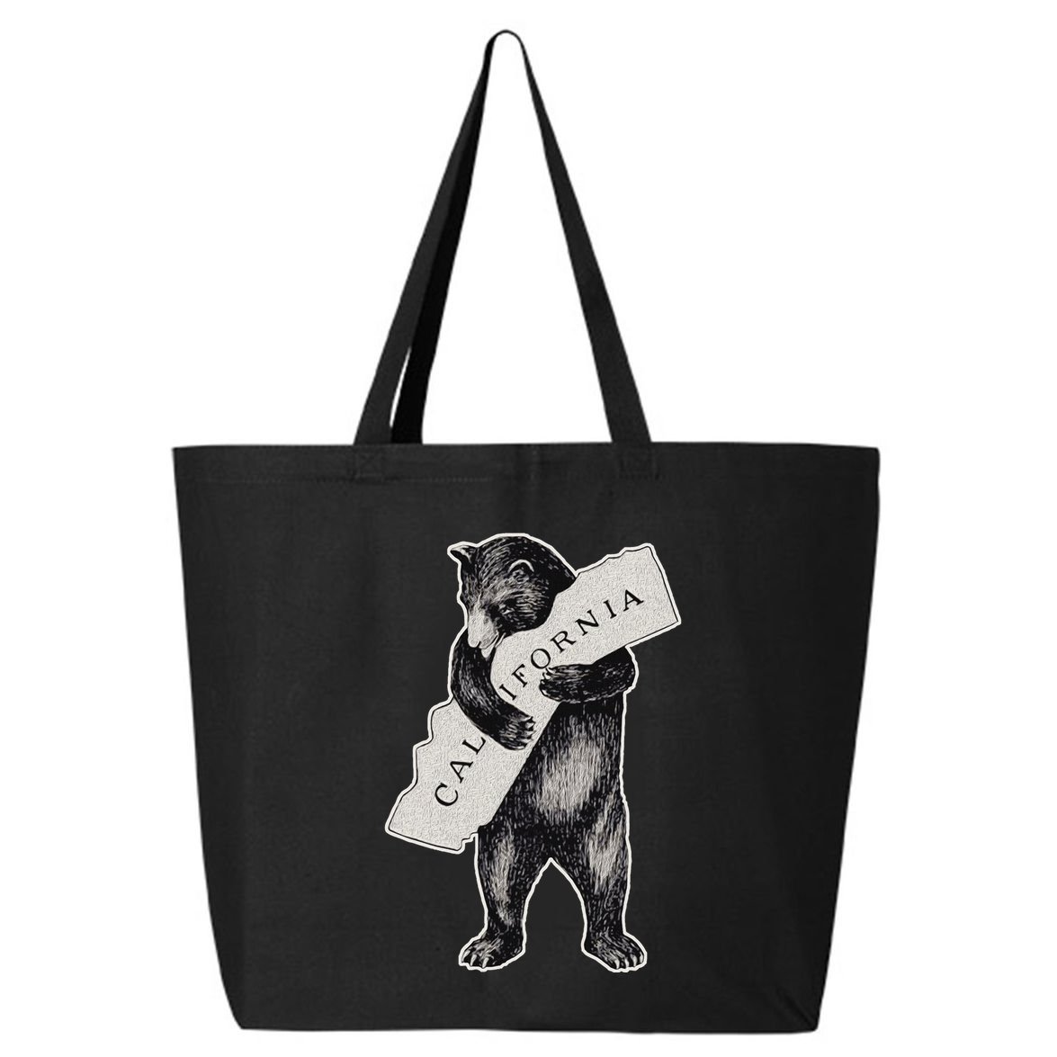 Bear Hug I Love California Art Retro Vintage Cali Bear 25L Jumbo Tote