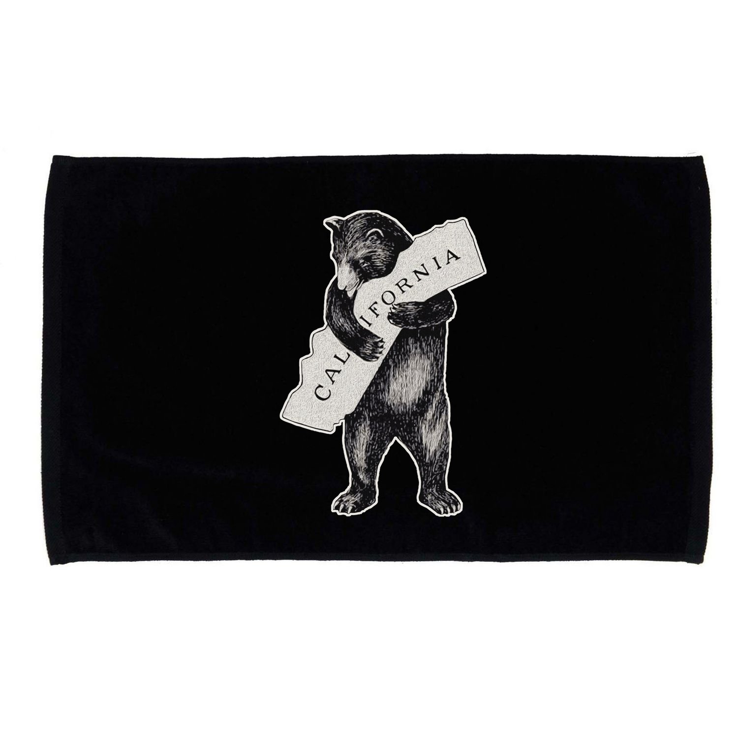 Bear Hug I Love California Art Retro Vintage Cali Bear Microfiber Hand Towel