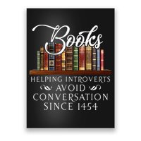 Books Helping Introverts Avoid Conversation Poster