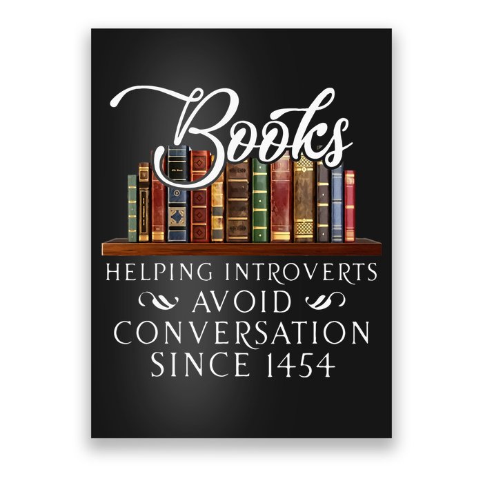 Books Helping Introverts Avoid Conversation Poster