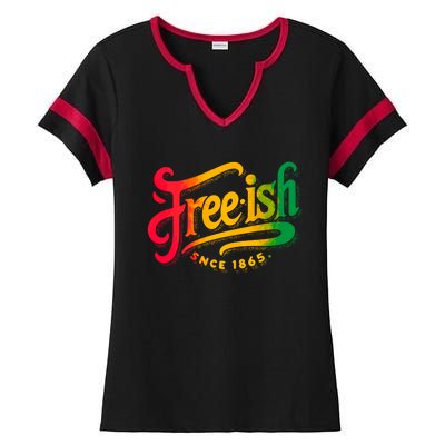 Black History Junenth Freedom Ecipation Freeish Great Gift Ladies Halftime Notch Neck Tee