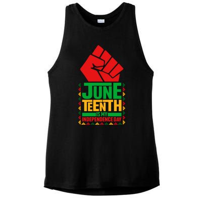 Black History Juneteenth Is My Independence Day Blm Melanin Meaningful Gift Ladies PosiCharge Tri-Blend Wicking Tank