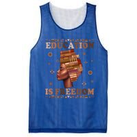 Black History Juneteenth Education Is Freedom Teacher Gift Mesh Reversible Basketball Jersey Tank