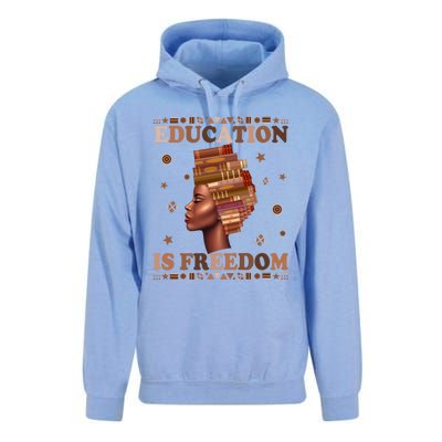 Black History Juneteenth Education Is Freedom Teacher Gift Unisex Surf Hoodie