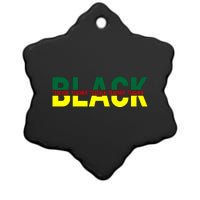 Black History Juneteenth Celebration Graphic Ceramic Star Ornament