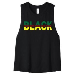 Black History Juneteenth Celebration Graphic Women's Racerback Cropped Tank