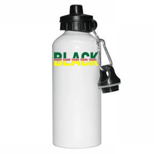 Black History Juneteenth Celebration Graphic Aluminum Water Bottle 