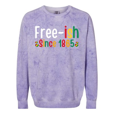 Black History Junenth Freedom Ecipation Freeish 1865 Cute Gift Colorblast Crewneck Sweatshirt