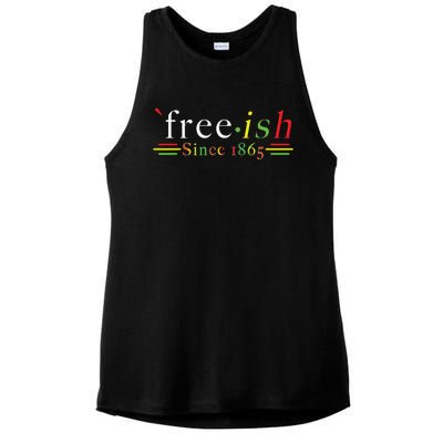 Black History Juneteenth Freedom Emancipation Freeish Ladies PosiCharge Tri-Blend Wicking Tank