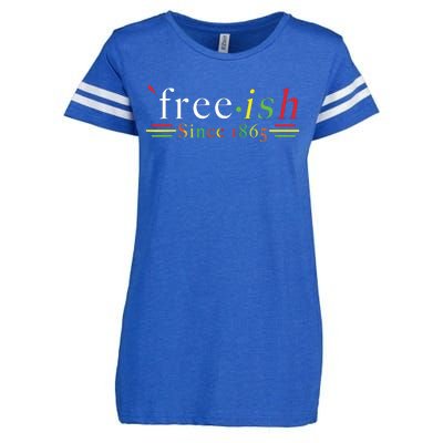 Black History Juneteenth Freedom Emancipation Freeish Enza Ladies Jersey Football T-Shirt