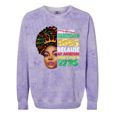 Black History Juneteenth 1865 African American Melanin Gift Colorblast Crewneck Sweatshirt