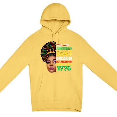 Black History Juneteenth 1865 African American Melanin Gift Premium Pullover Hoodie