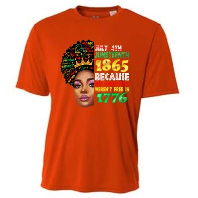 Black History Juneteenth 1865 African American Melanin Gift Cooling Performance Crew T-Shirt