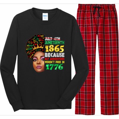 Black History Juneteenth 1865 African American Melanin Gift Long Sleeve Pajama Set