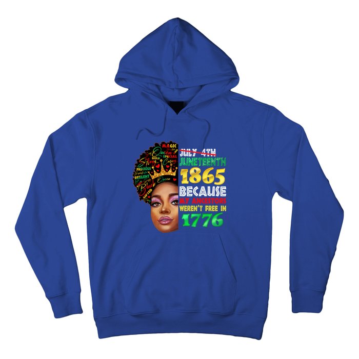 Black History Juneteenth 1865 African American Melanin Gift Hoodie