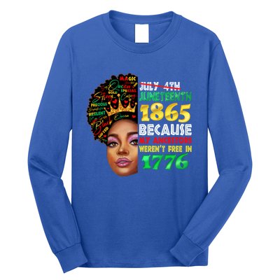 Black History Juneteenth 1865 African American Melanin Gift Long Sleeve Shirt