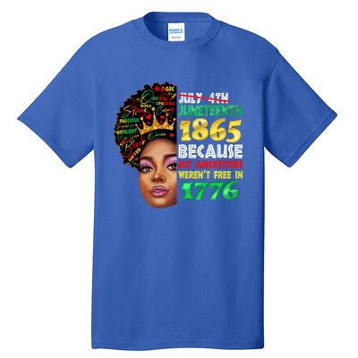 Black History Juneteenth 1865 African American Melanin Gift Tall T-Shirt