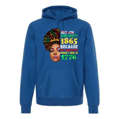 Black History Juneteenth 1865 African American Melanin Gift Premium Hoodie