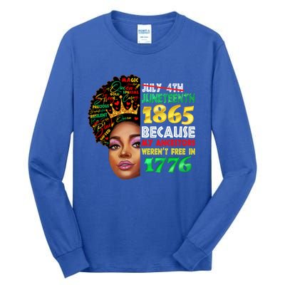 Black History Juneteenth 1865 African American Melanin Gift Tall Long Sleeve T-Shirt