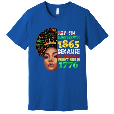 Black History Juneteenth 1865 African American Melanin Gift Premium T-Shirt