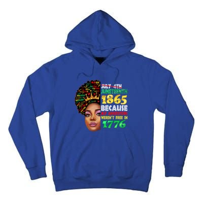 Black History Juneteenth 1865 African American Melanin Gift Tall Hoodie