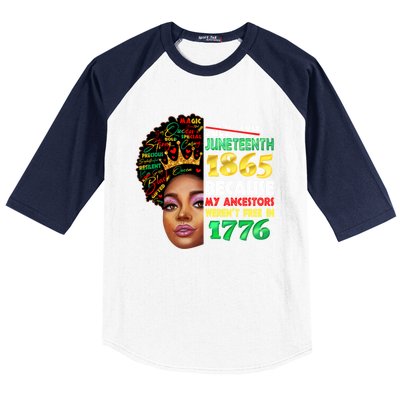 Black History Juneteenth 1865 African American Melanin Gift Baseball Sleeve Shirt