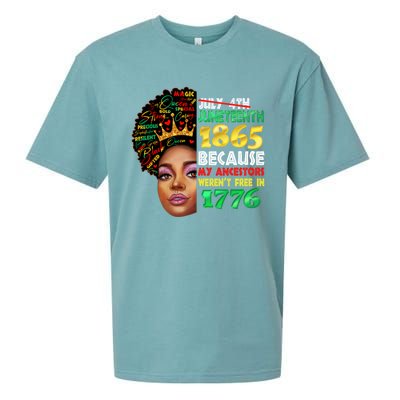 Black History Juneteenth 1865 African American Melanin Gift Sueded Cloud Jersey T-Shirt