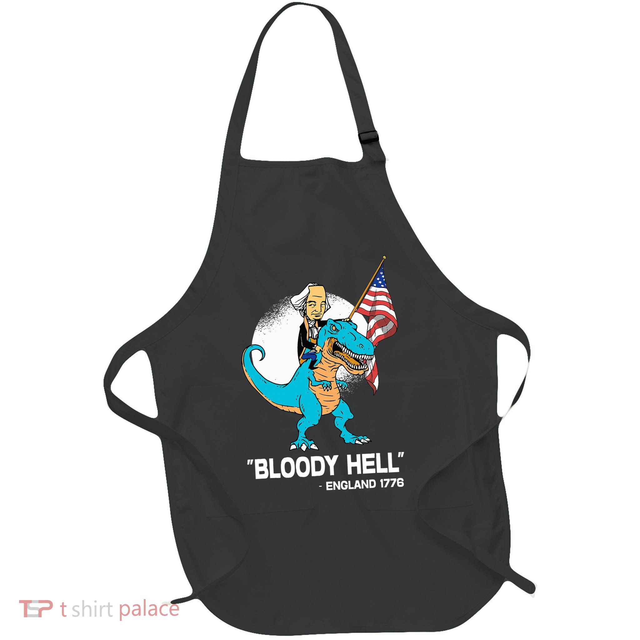 Bloody Hell July 4th Full-Length Apron With Pockets