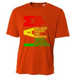 Black History Juneteenth I Am Black Unapologetically Gift Cooling Performance Crew T-Shirt