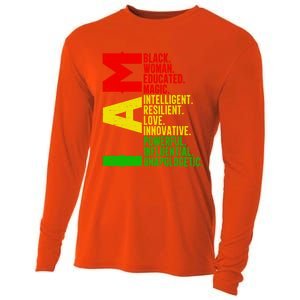 Black History Juneteenth I Am Black Unapologetically Gift Cooling Performance Long Sleeve Crew