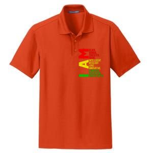 Black History Juneteenth I Am Black Unapologetically Gift Dry Zone Grid Polo