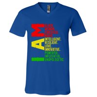 Black History Juneteenth I Am Black Unapologetically Gift V-Neck T-Shirt