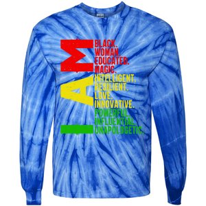 Black History Juneteenth I Am Black Unapologetically Gift Tie-Dye Long Sleeve Shirt