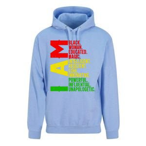 Black History Juneteenth I Am Black Unapologetically Gift Unisex Surf Hoodie