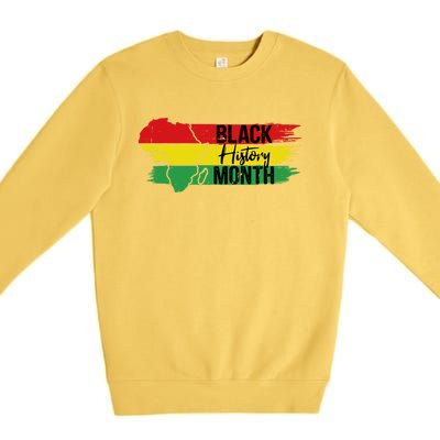 Black History Juneteenth Melanin Popping I Am Black History Cool Gift Premium Crewneck Sweatshirt