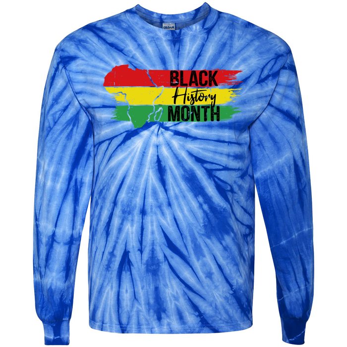 Black History Juneteenth Melanin Popping I Am Black History Cool Gift Tie-Dye Long Sleeve Shirt