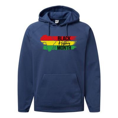 Black History Juneteenth Melanin Popping I Am Black History Cool Gift Performance Fleece Hoodie