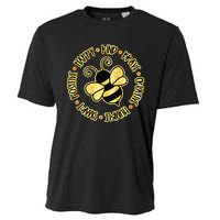 Bee Happy Kind Brave Humble Smart Positive Bumblebee Cooling Performance Crew T-Shirt