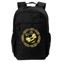 Bee Happy Kind Brave Humble Smart Positive Bumblebee Daily Commute Backpack