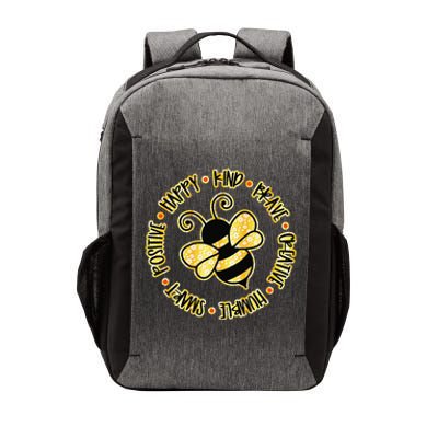 Bee Happy Kind Brave Humble Smart Positive Bumblebee Vector Backpack