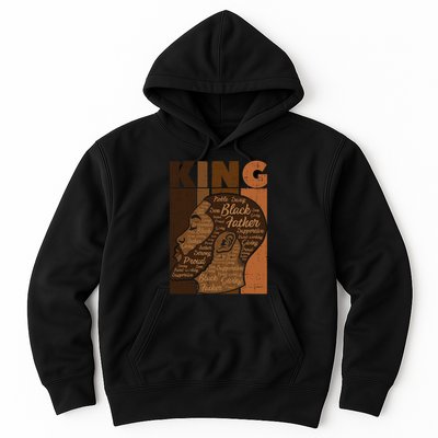 Black History King Father Melanin African American Dad Men Hoodie