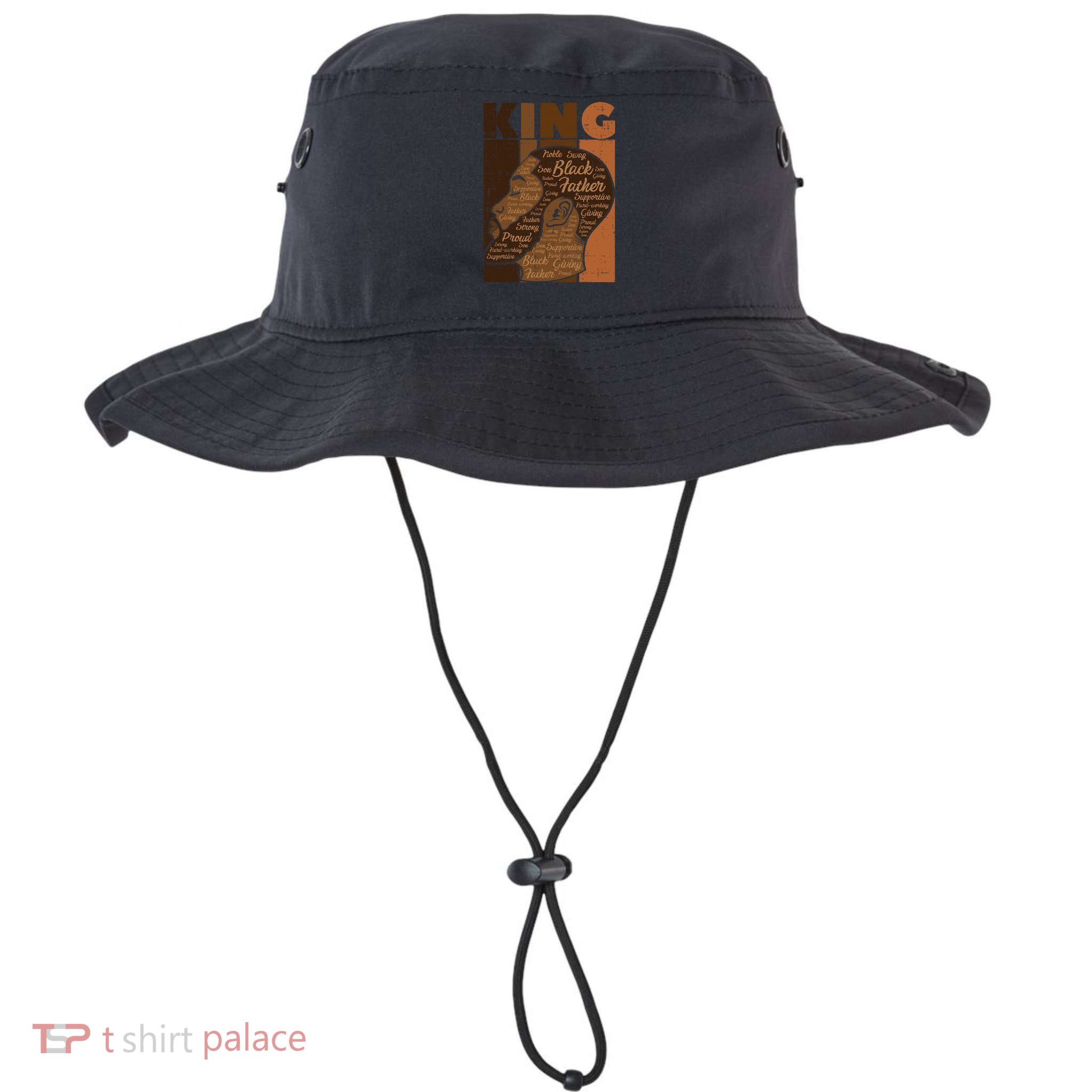 Black History King Father Melanin African American Dad Men Bucket Hat
