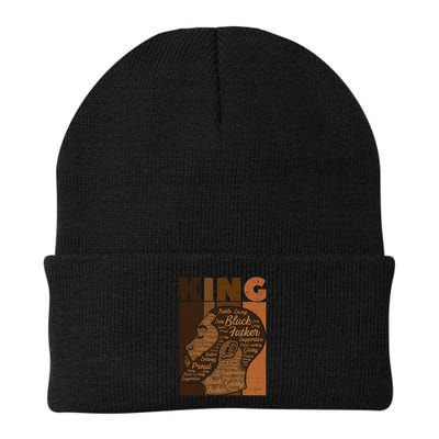Black History King Father Melanin African American Dad Men Beanie