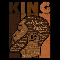 Black History King Father Melanin African American Dad Men Drawstring Bag